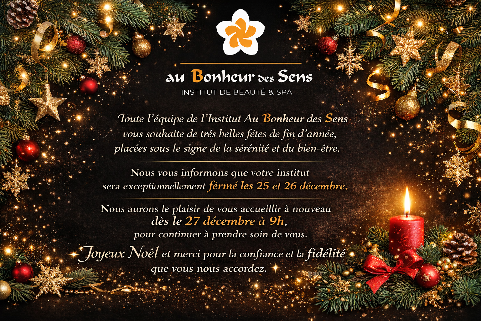 Belles fêtes de fin d'année